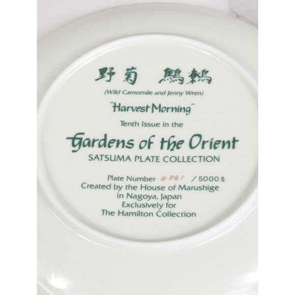 Satsuma Jenni Wren Harvest Morning Wild Chamomile Plate Wall Decor 7 1/2" Japan - Picture 13 of 14